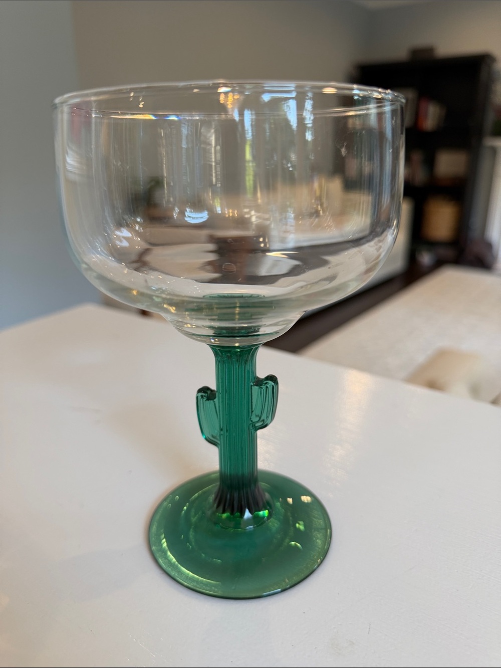 Green Cactus Stem Margarita Glass